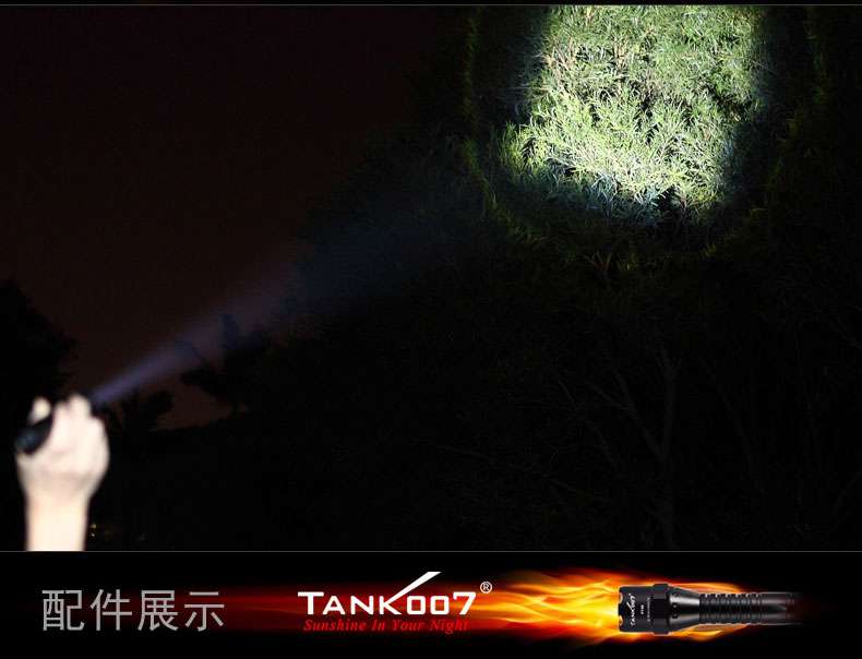 夜驢騎行強（qiáng）光手電筒TK737迷你調焦戶外裝備tank007 